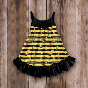 NEW YELLOW AND BLACK "BEE HAPPY BEE KIND" SUNDRESS